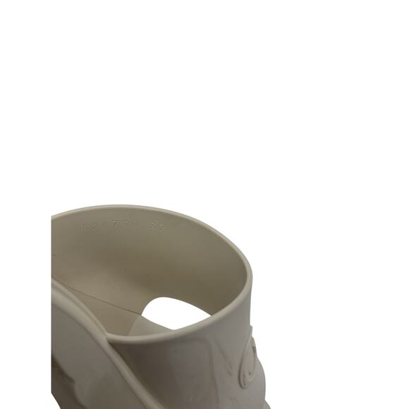 Gucci White Rubber Logo Platform Slide Sandal Size 7 - Picture 5 of 6